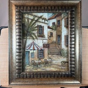 Vtg Vino y Queso Framed Print By Ruane Manning